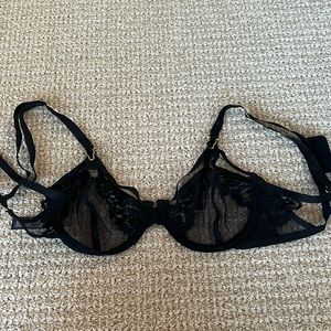 Victoria’s Secret black lace see through underwire bra
